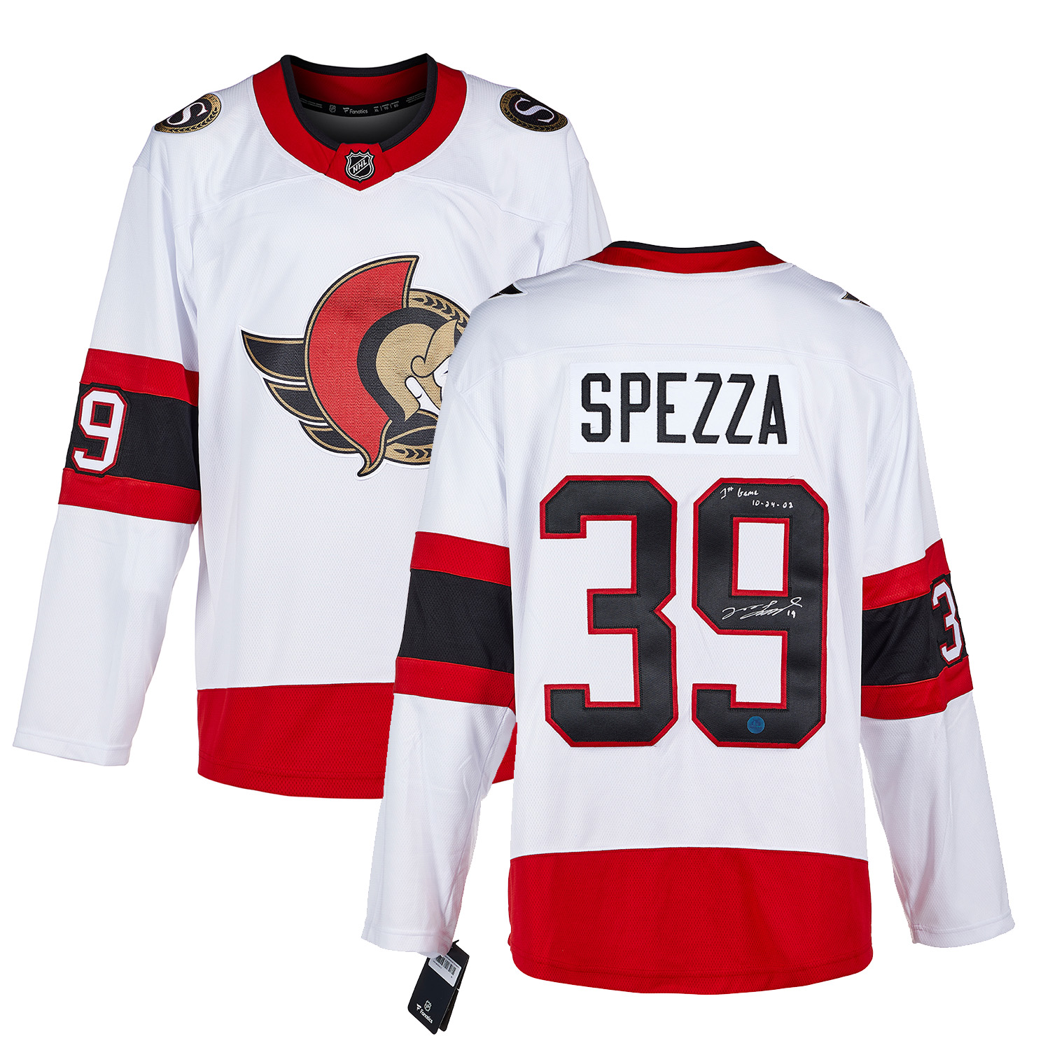 Jason Spezza Ottawa Senators Signed Dated 1st Game Fantics Jersey