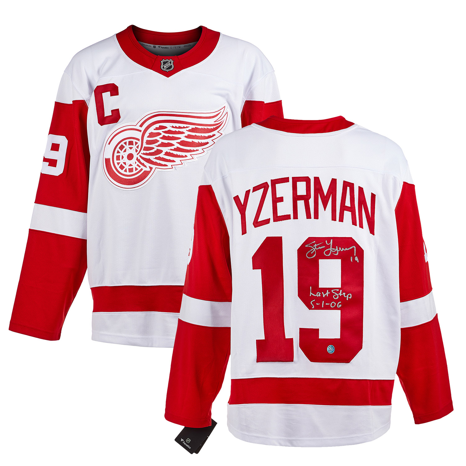 Steve Yzerman Detroit Red Wings Signed & Dated 1st Game Fanatics